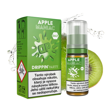 Drippin Salt Party - Apple Maniac (Chladivé jablko a kyselé kiwi) 10ml - 10mg