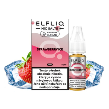 ELFLIQ Nic SALT - Chladivá jahoda (Strawberry Ice) 10ml - 10mg