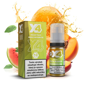 X4 Bar Juice - Broskev, mango a meloun (Peach Mango Watermelon) - 10mg